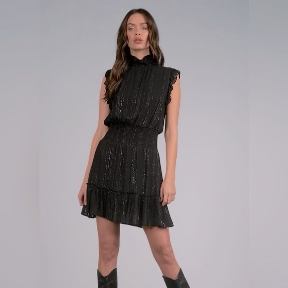 Elan Dresses & Skirts - Elan Black Shimmer Mini Dress